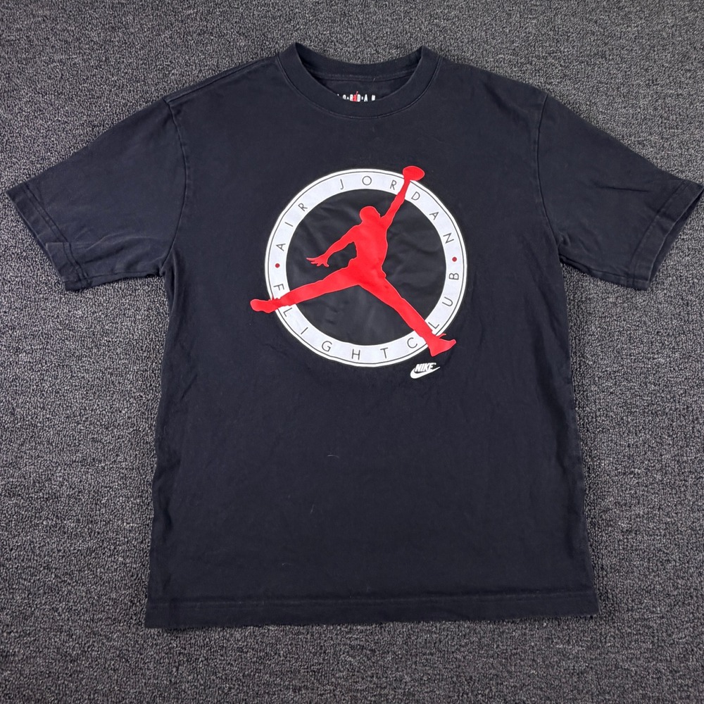 Jordan T-Shirt Mens S IM1352-010 Black Air Jordan Flight Club Graphic EUC